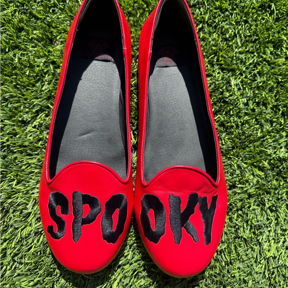 Strange Cvlt Black Flats with Red Detail